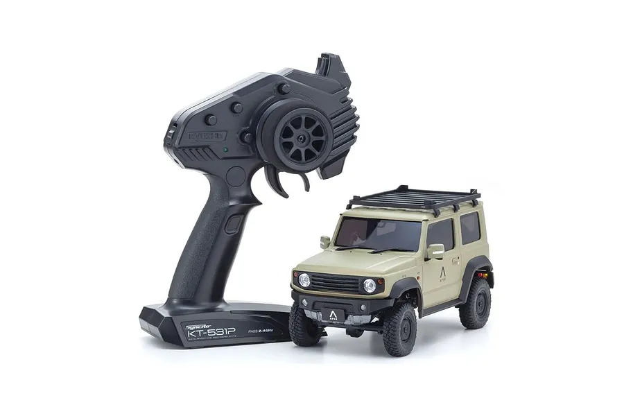 Kyosho Mini-Z Suzuki Jimny Sierra 4x4 RC Rock Crawler Electric 4WD RTR - Khaki image 59762