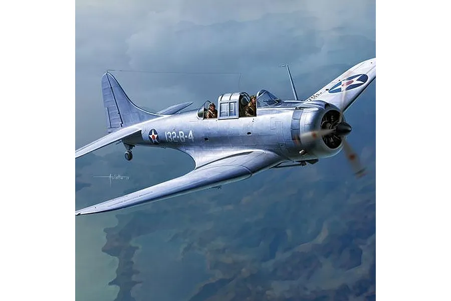 Academy 1/48 USMC SBD-1 &amp;quot;Pearl Harbour&amp;quot; Bomber Scale Plastic Model Kit image 59809