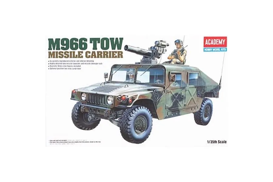 Academy 1/35 M-966 Hummer With Tow Armoured Vehicle Scaled Plastic Model Kit image 59818