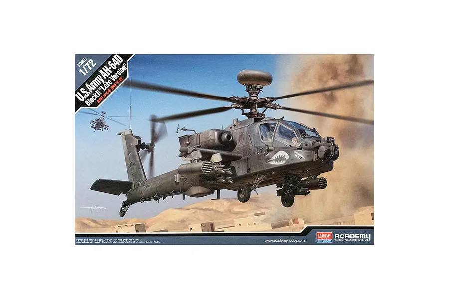 Academy 1/72 US Army Apache AH-64D Block II Late Version Helicopter Scaled Plastic Model Kit image 59836
