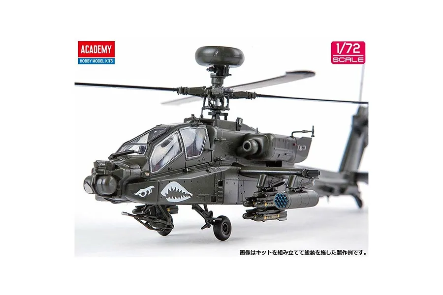 Academy 1/72 US Army Apache AH-64D Block II Late Version Helicopter Scaled Plastic Model Kit image 59837