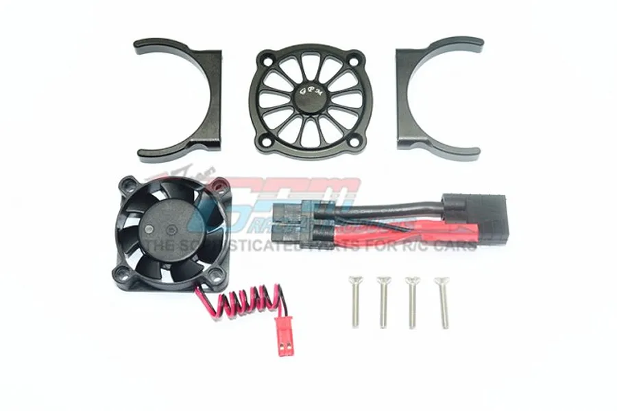 GPM Black Aluminium Motor Heat Sink w/ Cooling Fan Set image 59851
