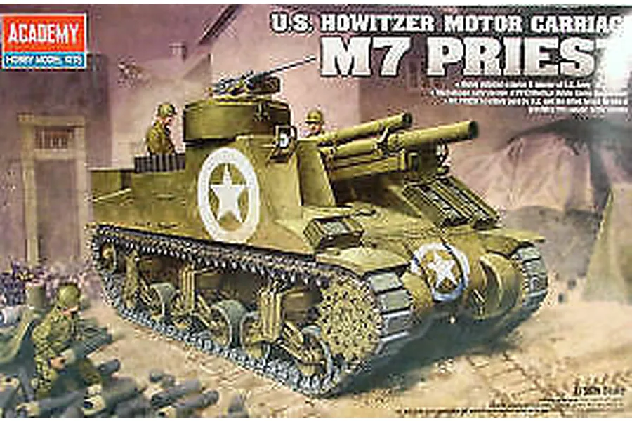 Academy 1/35 M7 Priest Tank Scaled Plastic Model Kit image 59916