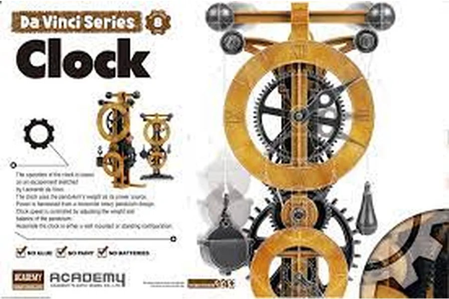 Academy Da Vinci Clock Edukit Scaled Plastic Model Kit image 59928