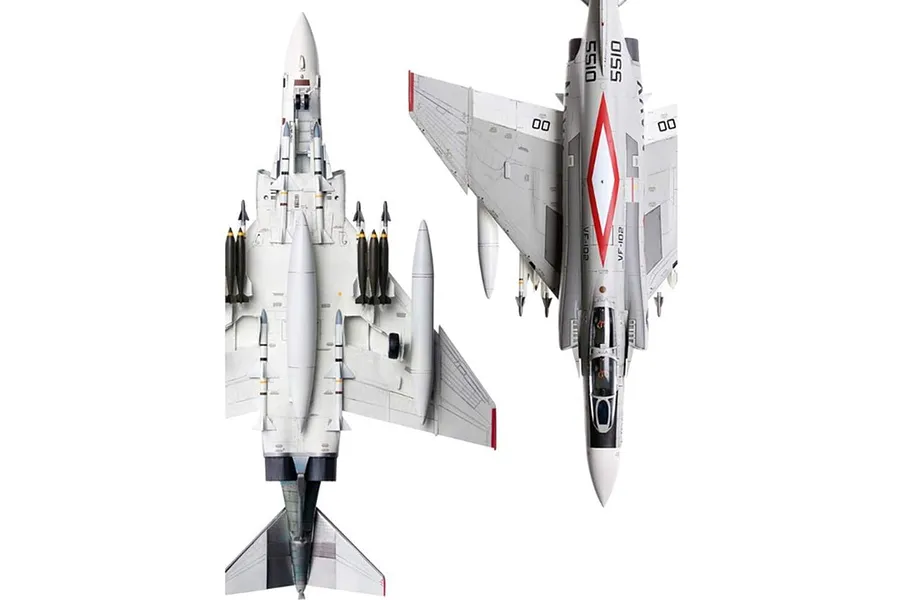 Academy 1/48 McDonnell-Douglas F-4J VF-102 Diamondbacks Fighter Scale Plastic Model Kit image 60010