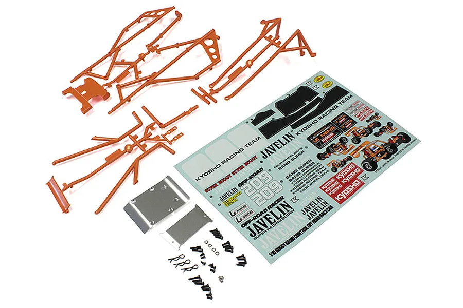 Kyosho Body Set w/ Hardware - Orange image 60034