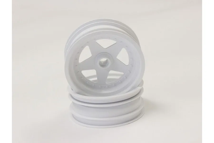 Kyosho 2.4&amp;quot; Front 5 Spoke White Rims 2Pcs image 60045
