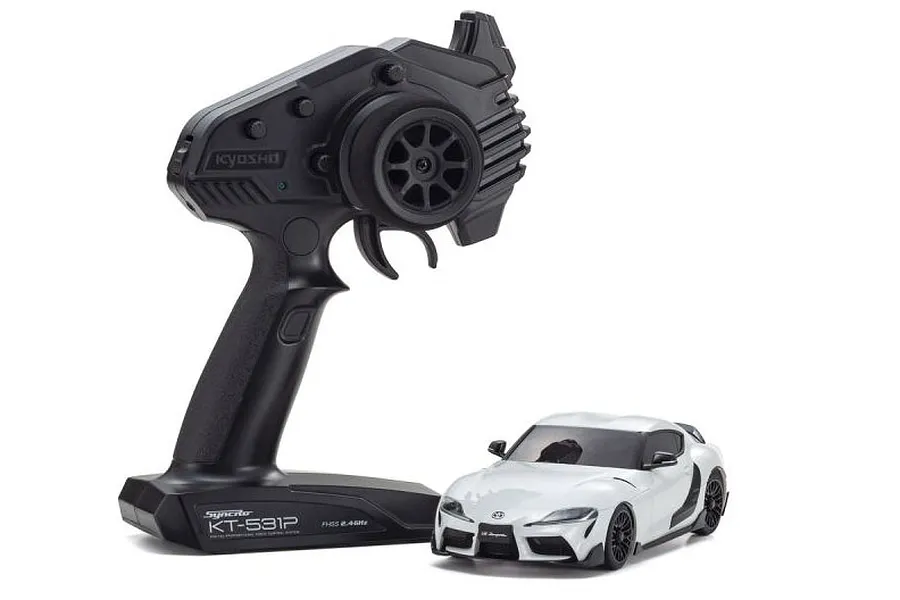 Kyosho Mini-Z Toyota GR Supra TRD Aero Version RC Drift Car Electric AWD RTR - Metallic White image 60055