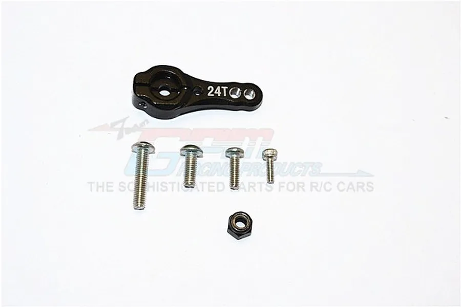 GPM Black Aluminium 24T Servo Horn image 1