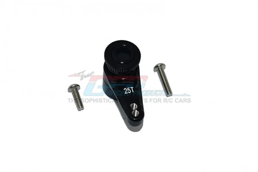 GPM Black Aluminium 25T Servo Horn w/ Built-In Servo Saver image 60098