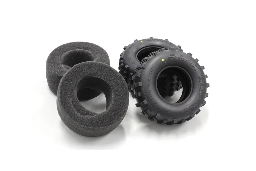 Kyosho 3.2&amp;quot; Medium Compound Rear Tyres w/ Foam Inserts 2Pcs image 60109