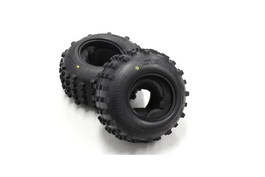 Kyosho 3.2&amp;quot; Medium Compound Rear Tyres w/ Foam Inserts 2Pcs image 60110