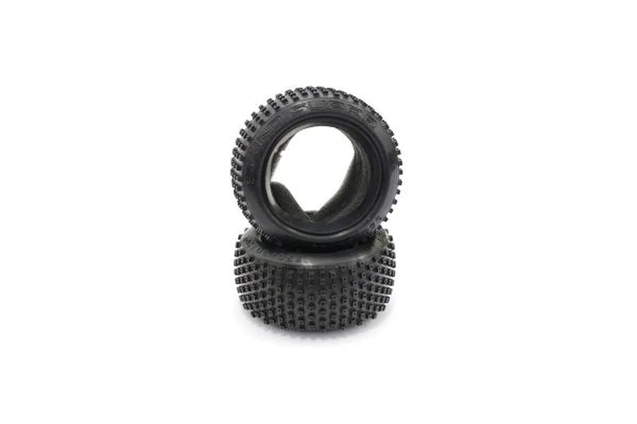 Kyosho 1.9&amp;quot; Hard Compound Block Tyres w/ Foam Inserts 2Pcs image 60111