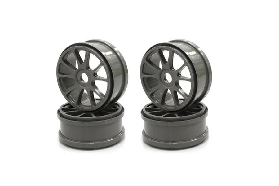 Kyosho Ten-Spoke Rims - Gunmetallic 4Pcs image 60145