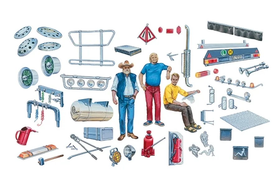 Italeri 1/24 Truck Accessories Scaled Plastic Model Kit image 60196