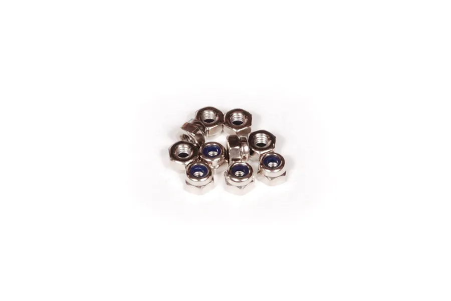 Axial 2.5mm Silver Steel Nyloc Nuts 10Pcs image 6030