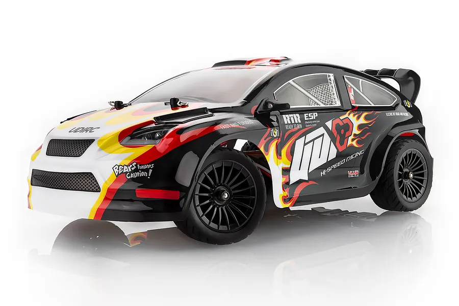 UDI Rally RC Drift Car Electric 4WD 1/16 Scale RTR - Black image 60316