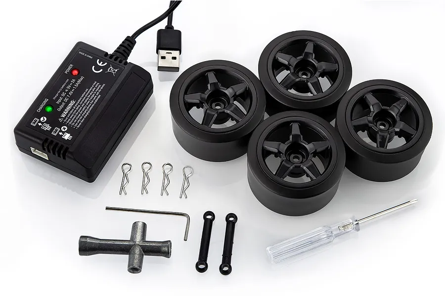 UDI Rally RC Drift Car Electric 4WD 1/16 Scale RTR - Black image 60323