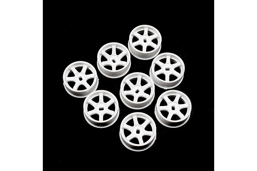 Yeah Racing Front Plastic Narrow Rim Set For 1/28 Kyosho Mini-Z AWD - White image 60332