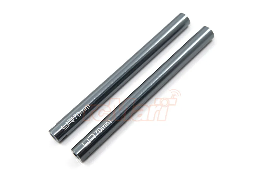 Yeah Racing Gunmetal Aluminium 6x70mm Linkages w/ 3mm Thread 2Pcs image 1