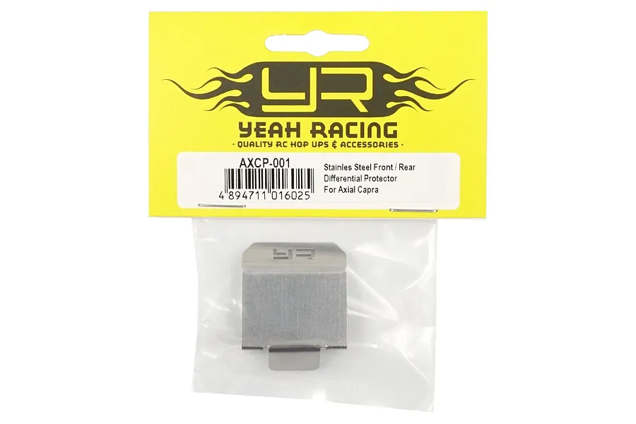 Yeah Racing Stainless Steel Front / Rear Differential Skid Plate For Axial Capra image 60351