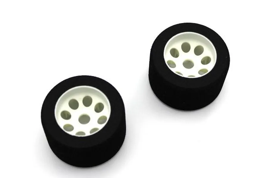 Kyosho Rear Foam Tyres w/ White Rims 2Pcs image 60375