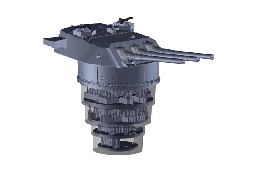 Fujimi 1/200 Yamato Type 94 46cm Main Turret w/ Expansion Machine Gun ( Equipment-3) image 60429