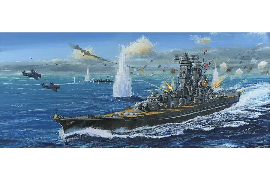 Fujimi 1/500 IJN Super Yamato &amp;quot;The Battle of Reite Coast&amp;quot; Phantom Battleship (1/500 No) Scaled Plastic Model Kit w/ Etched Parts image 60570