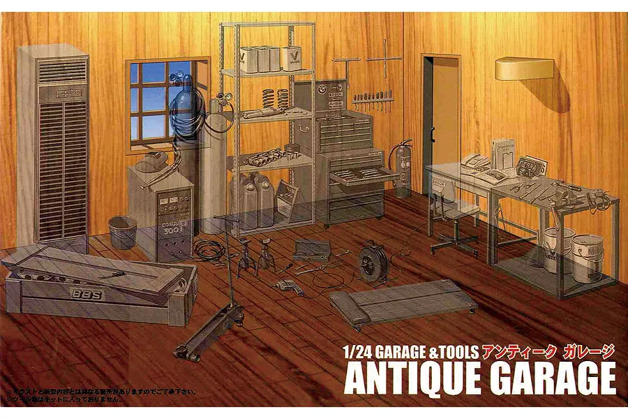 Fujimi 1/24 Antique Garage Scaled Accessories image 60628