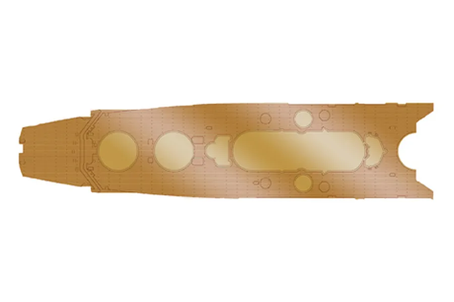 Fujimi 1/700 Genuine Wood Deck Seal for IJN Musashi Battleship (G-up No137) Detail Up Parts image 60711