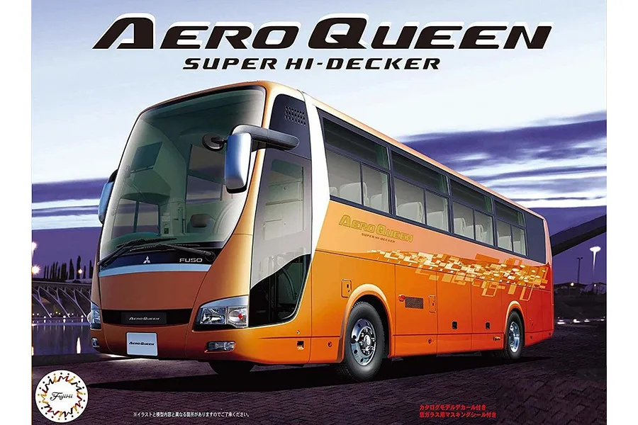 Fujimi 1/32 Mitsubishi Fuso Aero Queen Super Hi-Decker Bus Scaled Plastic Model Kit image 60724