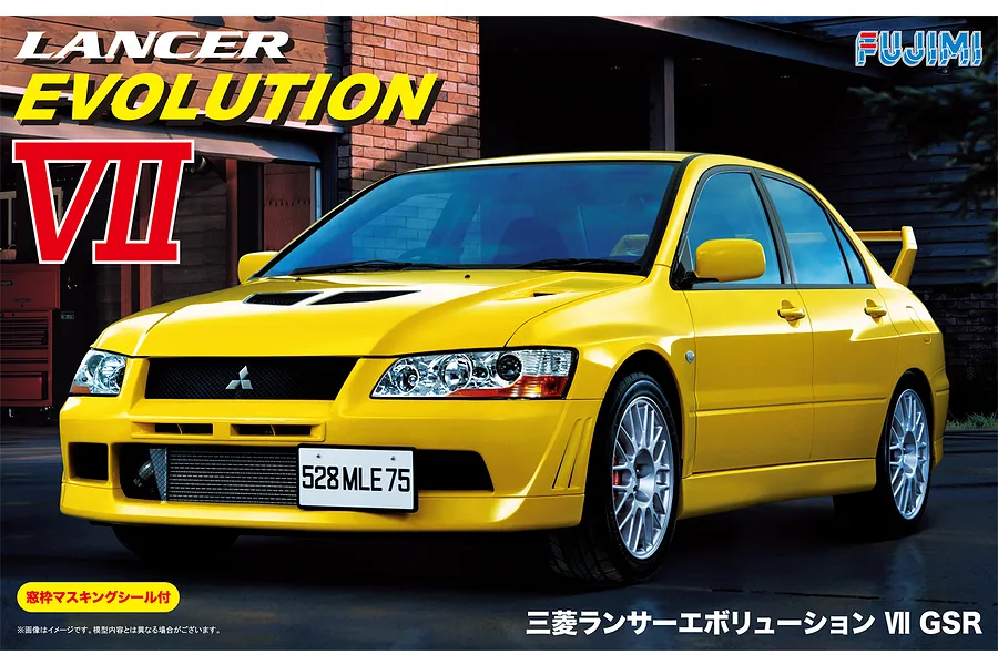 Fujimi 1/24 Mitsubishi Lancer Evolution VII GSR Scaled Plastic Model Kit image 60760
