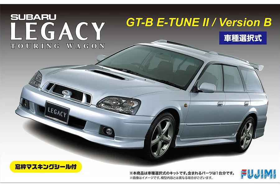 Fujimi 1/24 Subaru Legacy Touring Wagon GT-B E-Tune II w/ Window Frame Mask Scaled Plastic Model Kit image 1
