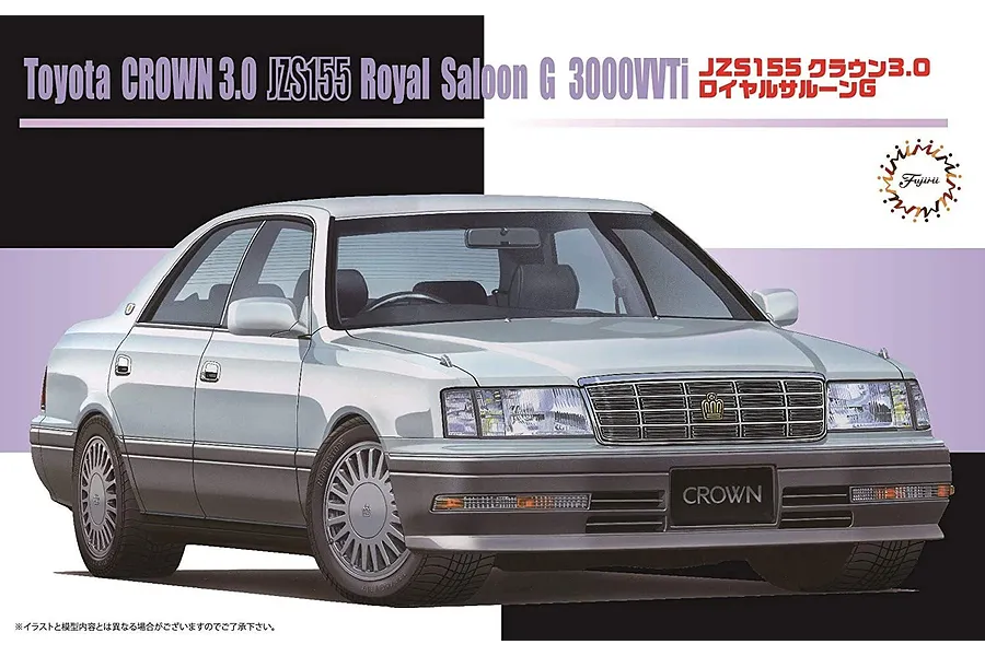 Fujimi 1/24 Toyata Crown 3.0 Royal Saloon G (JZS155) Scaled Plastic Model Kit image 60775