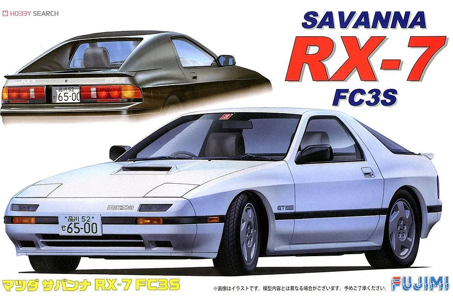 Fujimi 1/24 Mazda 1985 RX-7 FC3S Savanna Scaled Plastic Model Kit image 60778