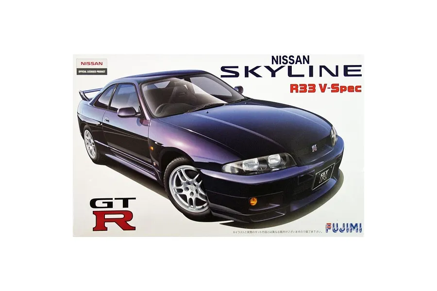 Fujimi 1/24 Nissan R33 Skyline GT-R V-Spec 95 (ID-39) Scaled Plastic Model Kit image 60784