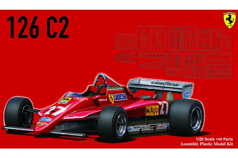 Fujimi 1/20 Ferrari 126C2 1982 (GP-2) F1 Scaled Plastic Model Kit image 60818