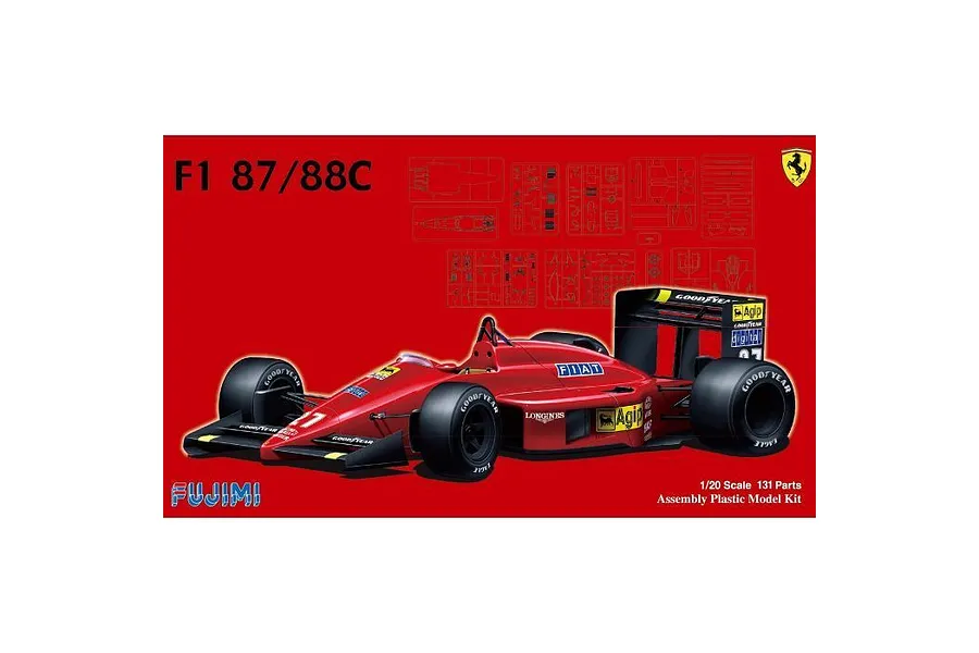 Fujimi 1/20 Ferrari F1-87/88C F1 Scaled Plastic Model Kit image 60822