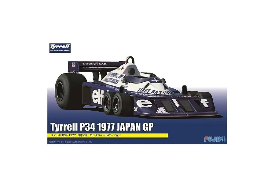 Fujimi 1/20 1977 Tyrrell P34 Japan GP Long Wheel Version F1 Scaled Plastic Model Kit image 60824