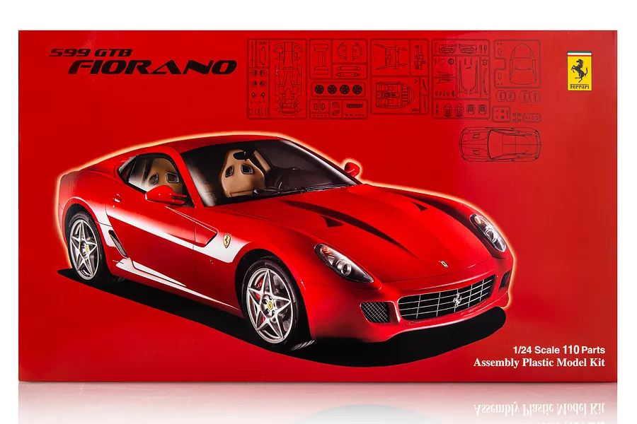 Fujimi 1/24 Ferrari 599 Fiorano Scaled Plastic Model Kit image 60837