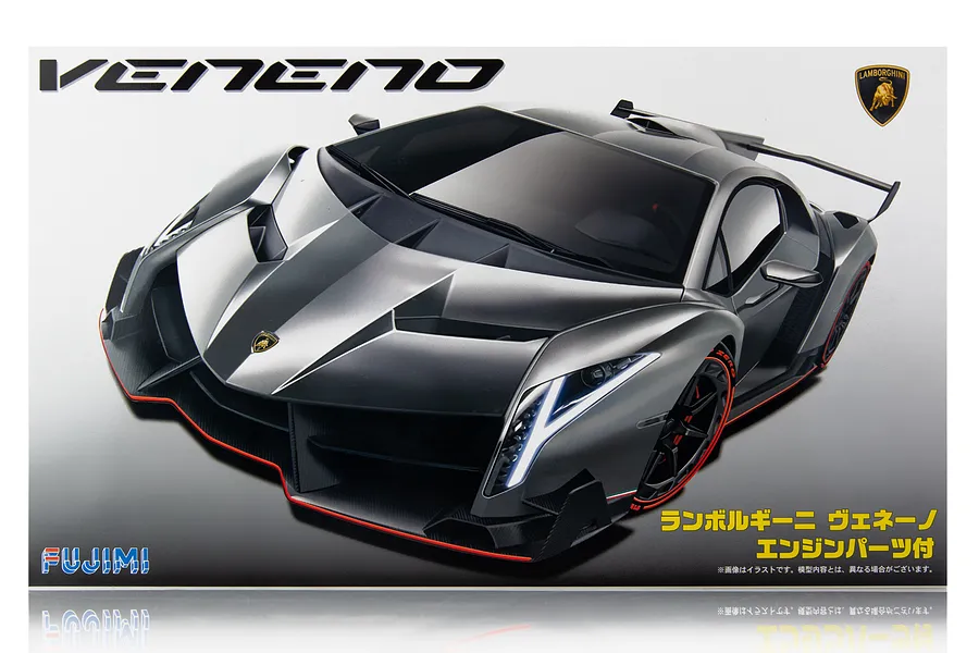 Fujimi 1/24 Lamborghini Veneno w/ Engine Scaled Plastic Model Kit image 60853
