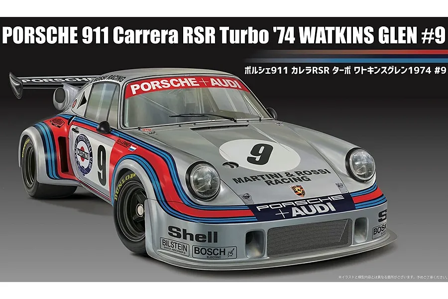 Fujimi 1/24 1974 Porsche 911 Carrera RSR Turbo Watkins Glen #9 Scaled Plastic Model Kit image 60869