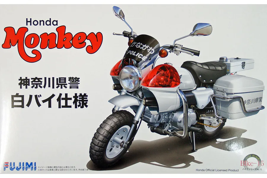 Fujimi 1/12 Honda Monkey Police Bike (Bike-No15) Scaled Plastic Model Kit image 60890
