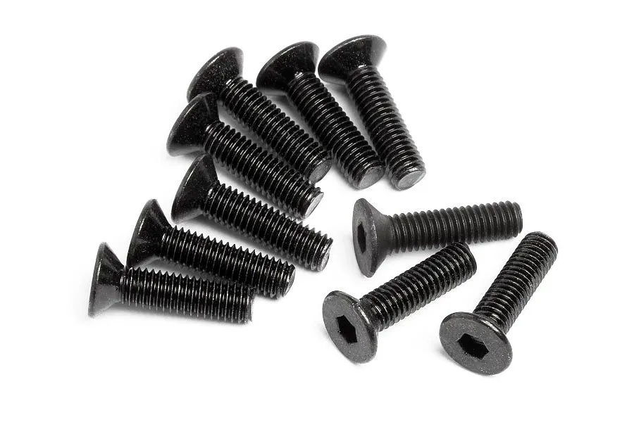 HPI 3x12mm Fine Thread Countersunk Head Screws 10Pcs image 6101