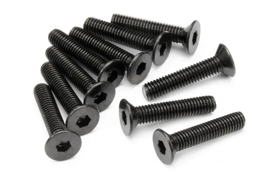 HPI 3x15mm Fine Thread Countersunk Head Screws 10Pcs image 6102
