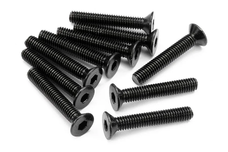 HPI 3x18mm Fine Thread Countersunk Head Screws 10Pcs image 6103