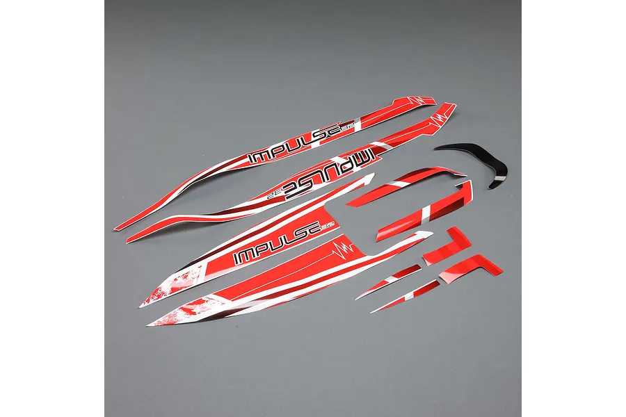 Pro Boat White/Red Impulse 32&amp;quot; Decal Set image 61043