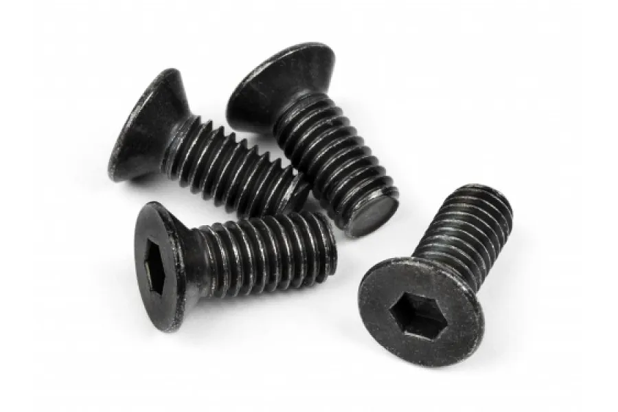 HPI 4x10mm Fine Thread Countersunk Head Screws 4Pcs image 6106