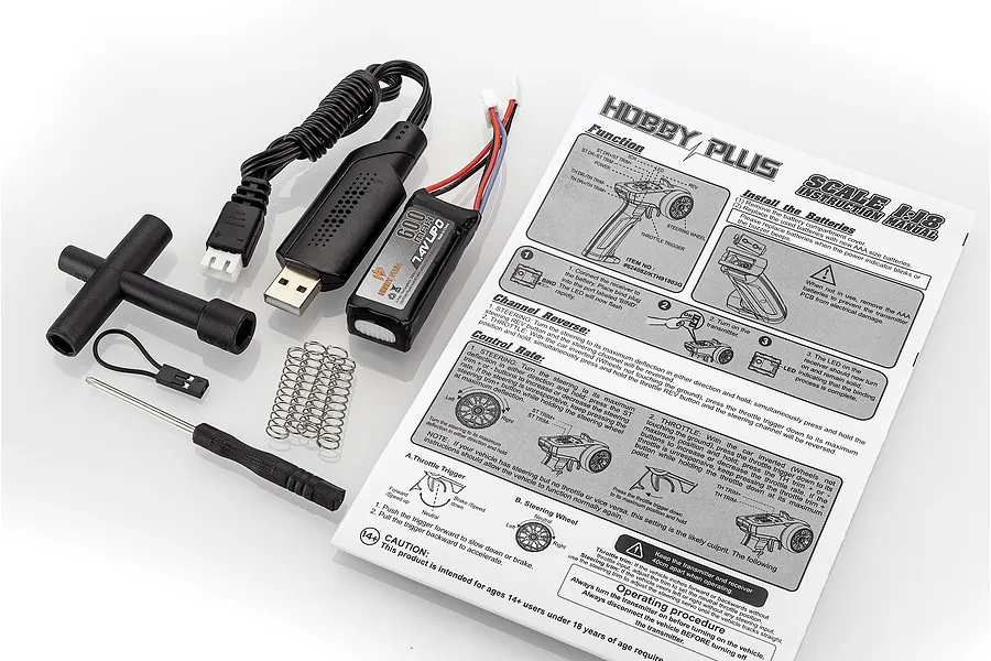 Hobby Plus CR-18 Kratos RC Rock Crawler Electric 4WD 1/18 Scale RTR - Red image 61086