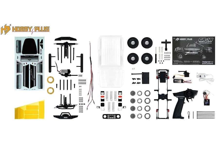Hobby Plus Rushmore CR-18 RC Rock Crawler Electric 4WD 1/18 Scale Kit image 61131